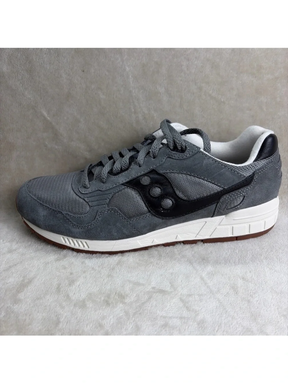 Saucony Shadow 5000 Gray/Black Size 10.5 Sneakers Retro-Style Walking S70665-71